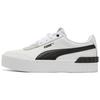 Puma Carina Lift Two-Layer Leather Casual Comfortable Low-Top Sneakers Women sneakers Black White Gray 373031-16
