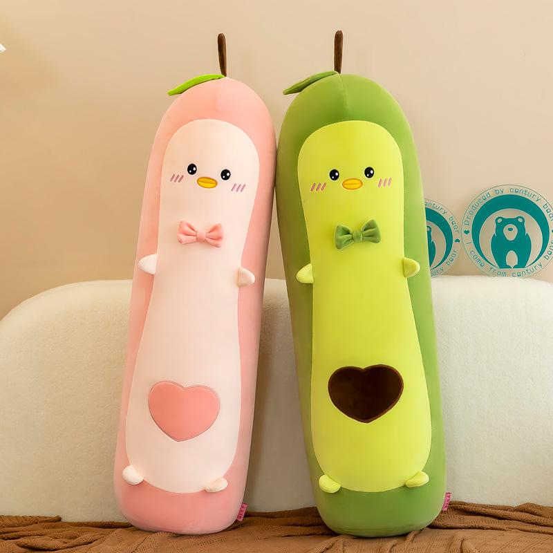 Soft Avocado Plush Duck Toy Fruit Pillow for Baby Girl Birthday Gift Cushion Sleeping Doll Stuffed Animal