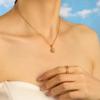 Korean Fashion Floral Titanium Necklace: Elegant Gold Clavicle Chain for Women