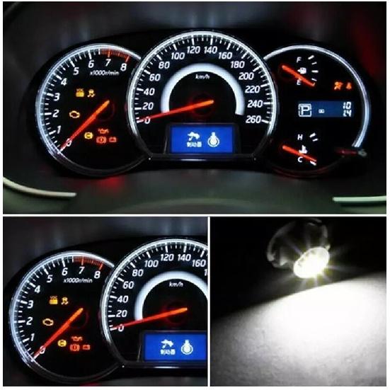10x White T3 Neo Wedge 1-SMD LED Cluster Trument Dash A/C Climate Light Bulbs