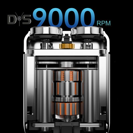 Men Electric Shaver IPX7 Waterproof Mini Pocket Size Shaver USB Rechargeable Cordless Rotary Shaver High-Speed Motor LED Display Portable Shaver