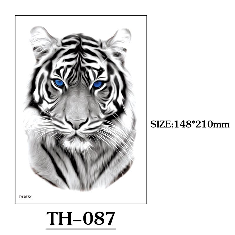 

Наклейка-тату с животным Голова волка Лев Тигр Свирепое животное Наклейка-тату Тату 148*210mm