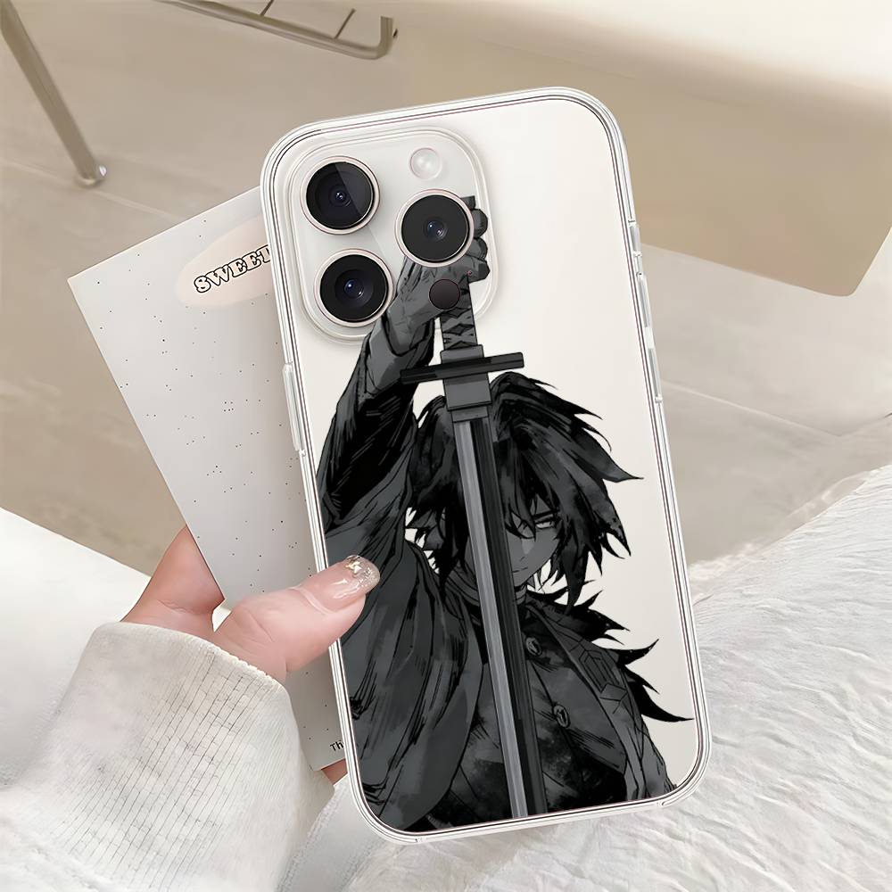 S-Sanemis G-Giyuus Phone Case For Iphone17 16 15 11 13 14 Pro Max 7 8 Plus X Xr Xs Max Se2020 12mini Transparent Cov