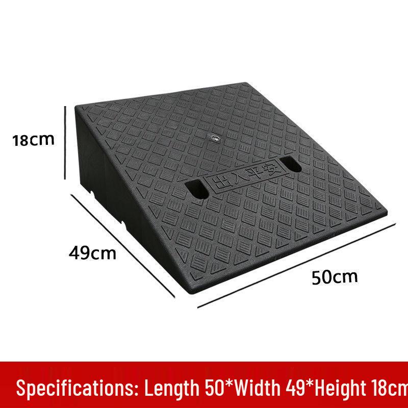 Plastic Ramp Pad: Car Uphill Climbing Slope Curb Threshold Speed Bump Step.