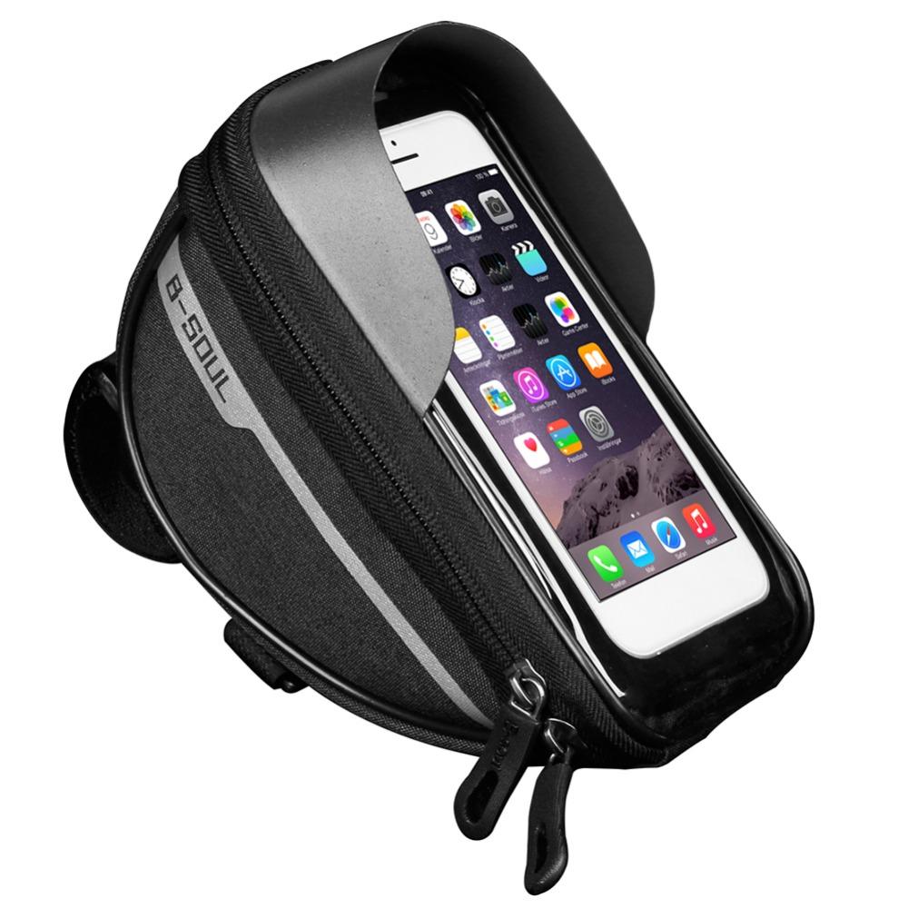 Waterproof MTB Tube Handlebar Bag 6.5 Inch Bicycle Handlebar Phone Bag Front Top Tube Bike Bag