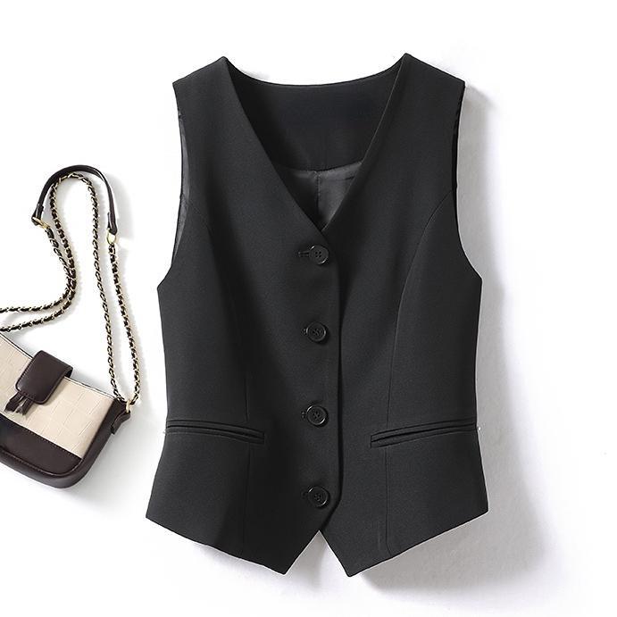 

Женский формальный жилет, пиджак, майка, жилет, куртка с V-образным вырезом XXL