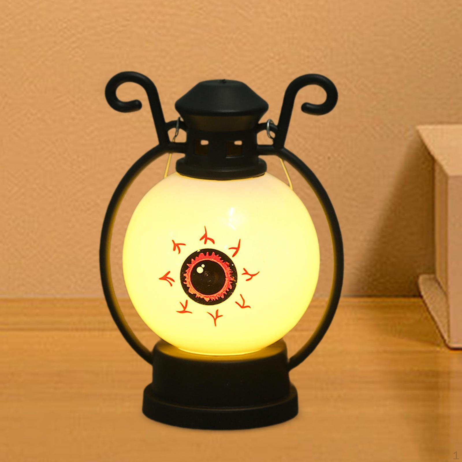 

Halloween Pumpkin Lantern Decor Portable Handheld Night Light for Holidays Eye