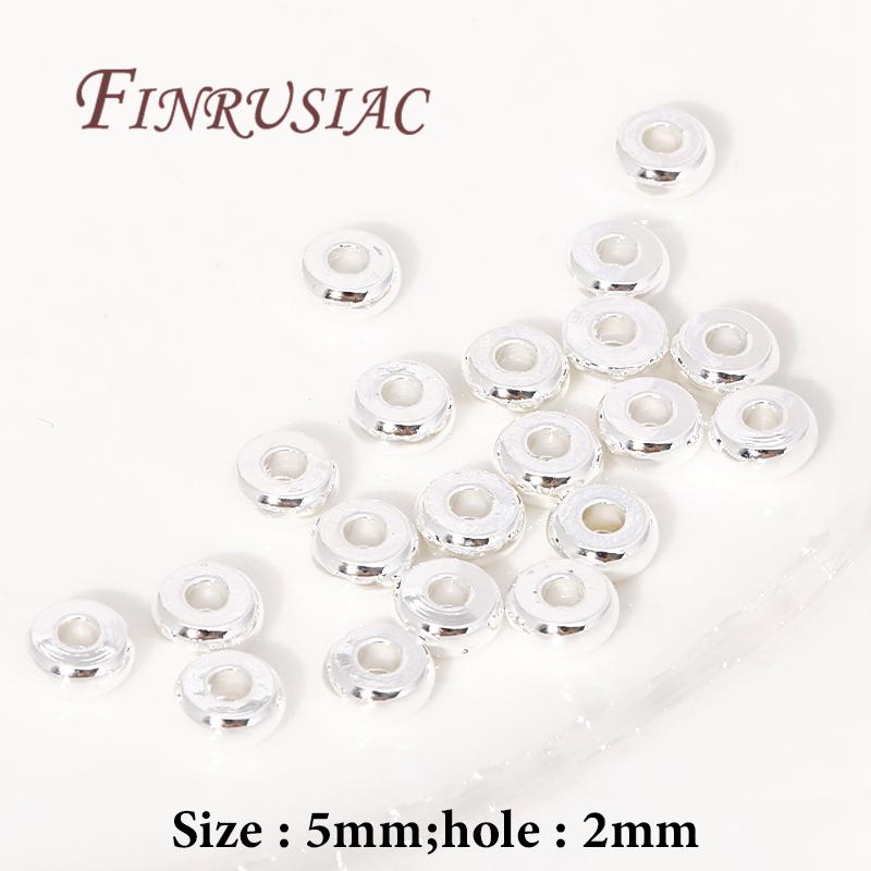 4/5MM Smooth Metal Separators Beads 18K Gold Plated Round Flat Spacer Beads Supplies For Jewelry,DIY Bracelets/Necklace Fittings