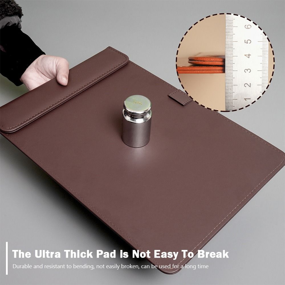 PU Leather Signature Writing Pad Magnetic Absorption Clip Board Writing Clipboard  School Office