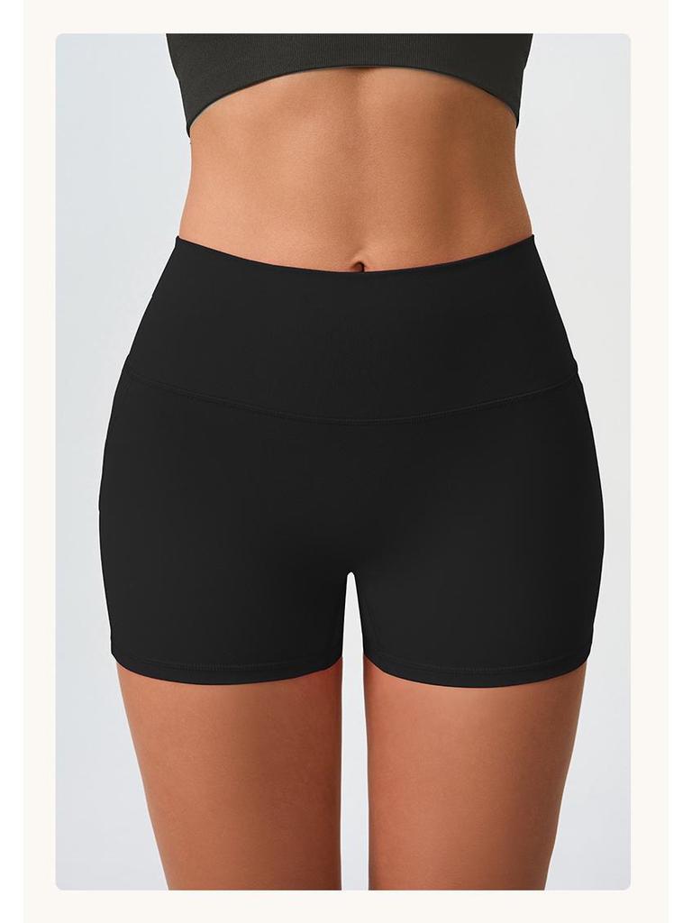 2025 Women's High Waist Sports Shorts - Summer Thin, Tummy Control, Hip Lifting, Antibacterial, Anti-Exposure, High Elastic Fitness 3-Point Pants