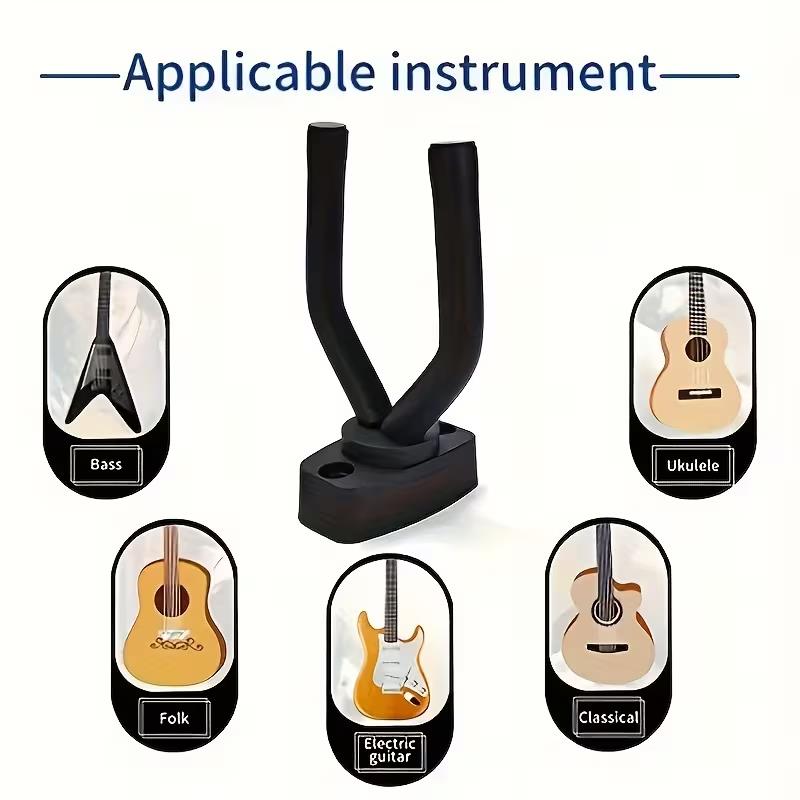 Xiaomi 1pcs Alloy Wall-Mounted Guitar Rack – Hanger for Guitar, Ukulele, Bass & Violin, Home Instrument Display