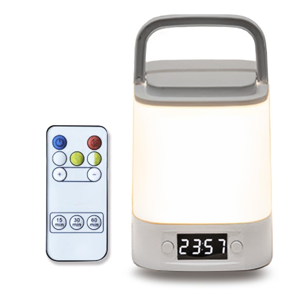Bedside Night Light, 3 Color Modes, Stepless Dimming, Touch-Controlled Remote, USB Rechargeable, Timer, Ambient Lighting, Nursing Light, Handy