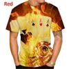 3D Print Playing Cards Pattern T-Shirts Personality Casual Round Neck Short Sleeves Hip Hop Men's T-shirts