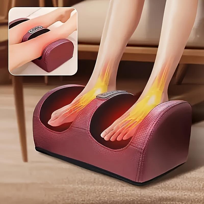 Electric Foot Massage Machine Hot Compress Massage Kneading Foot Health Care Shiatsu Roller Calf Vibrator Relieve Muscle Fatigue