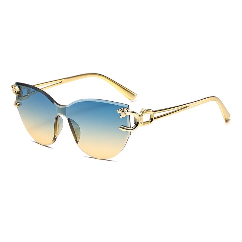 NUOVI Occhiali da Sole Rettangolari Retro Senza Montatura Lenti Graduali Protezione UV Occhiali Accessorio Moda da Esterno