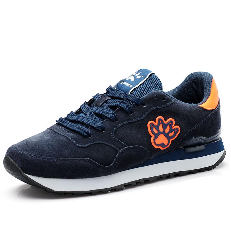 

Кроссовки для бега в стиле ретро на весну и осень, мужская спортивная обувь, кроссовки из свиной кожи, повседневная обувь, обувь Форреста Гампа, дорожная обувь, студенческая обувь, обувь для сноуборда 44 темно-синий