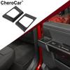 2xRear Door Dandle Cup Holder Panel Cover Trims for Ford F150 + Carbon Fiber