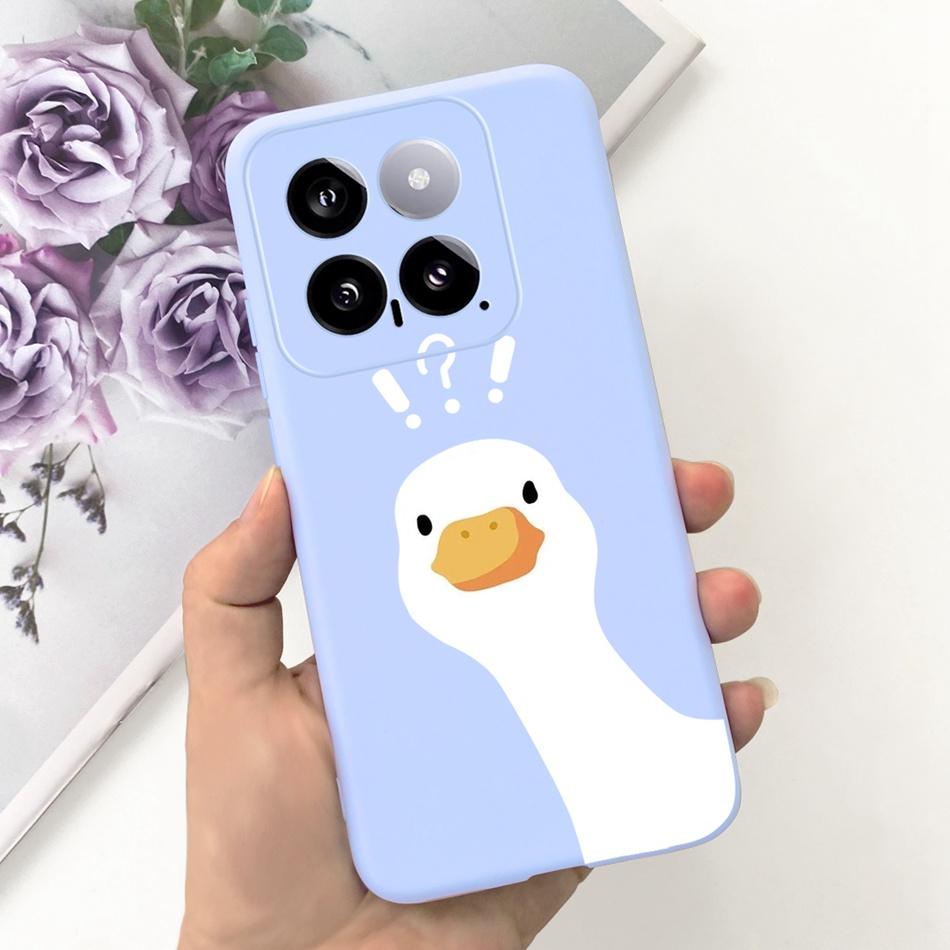 For Xiaomi 14 Phone Case Xiaomi Mi 14 5G Mi14 2024 Cute Cat Cartoon Jelly Silicon Soft Protective Back Cover