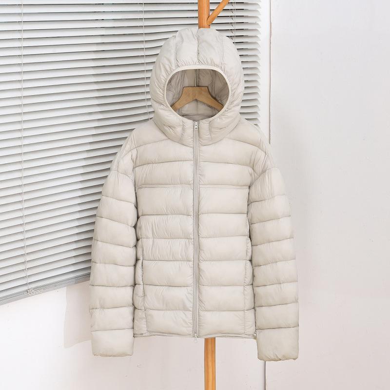 Light and thin [] Winter new women's fashion hooded ribs cotton clothes design sense down cotton clothes cotton clothes