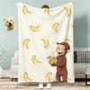 Curious George Throw Lightweight G Flannel Blanket Soft Skinfriendly for Summer Cooling