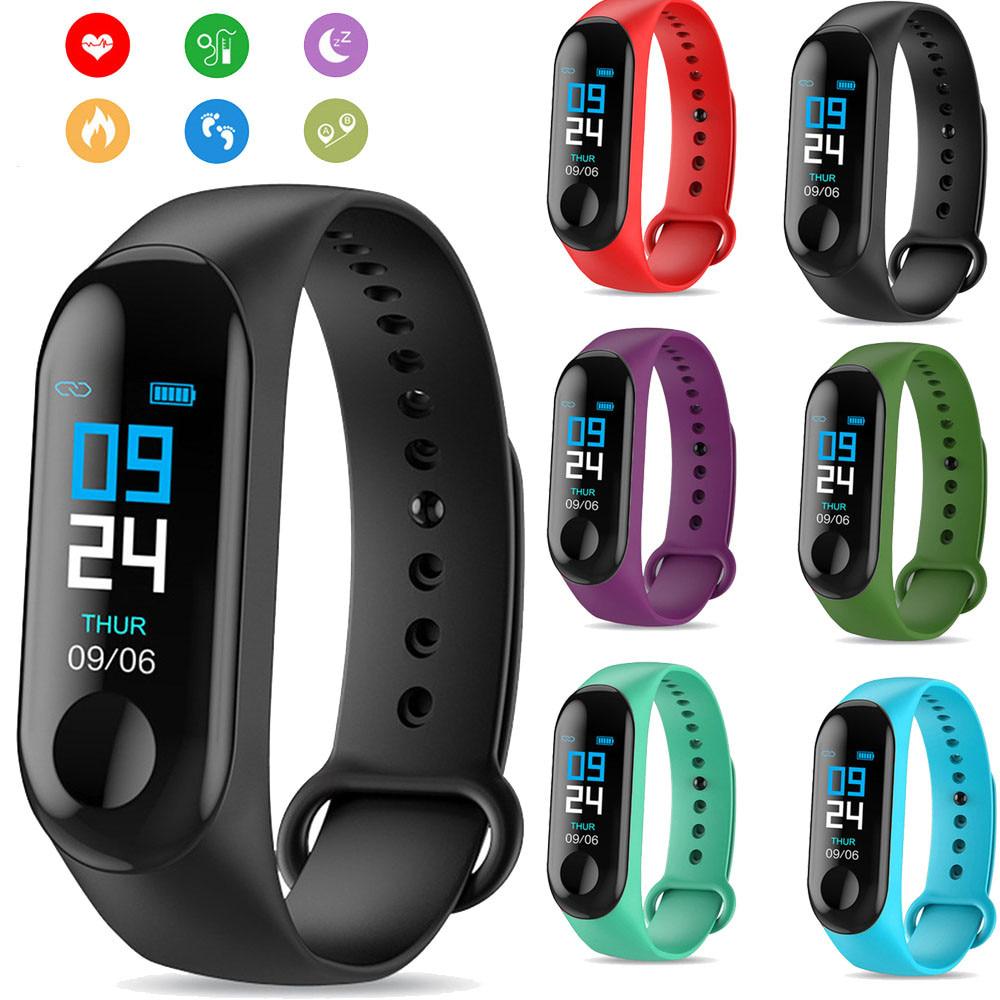 Buy M3 Smart Bracelet Band Fitness Blood PressureSport Wristband Man Bracelet Tracker Heart Rate