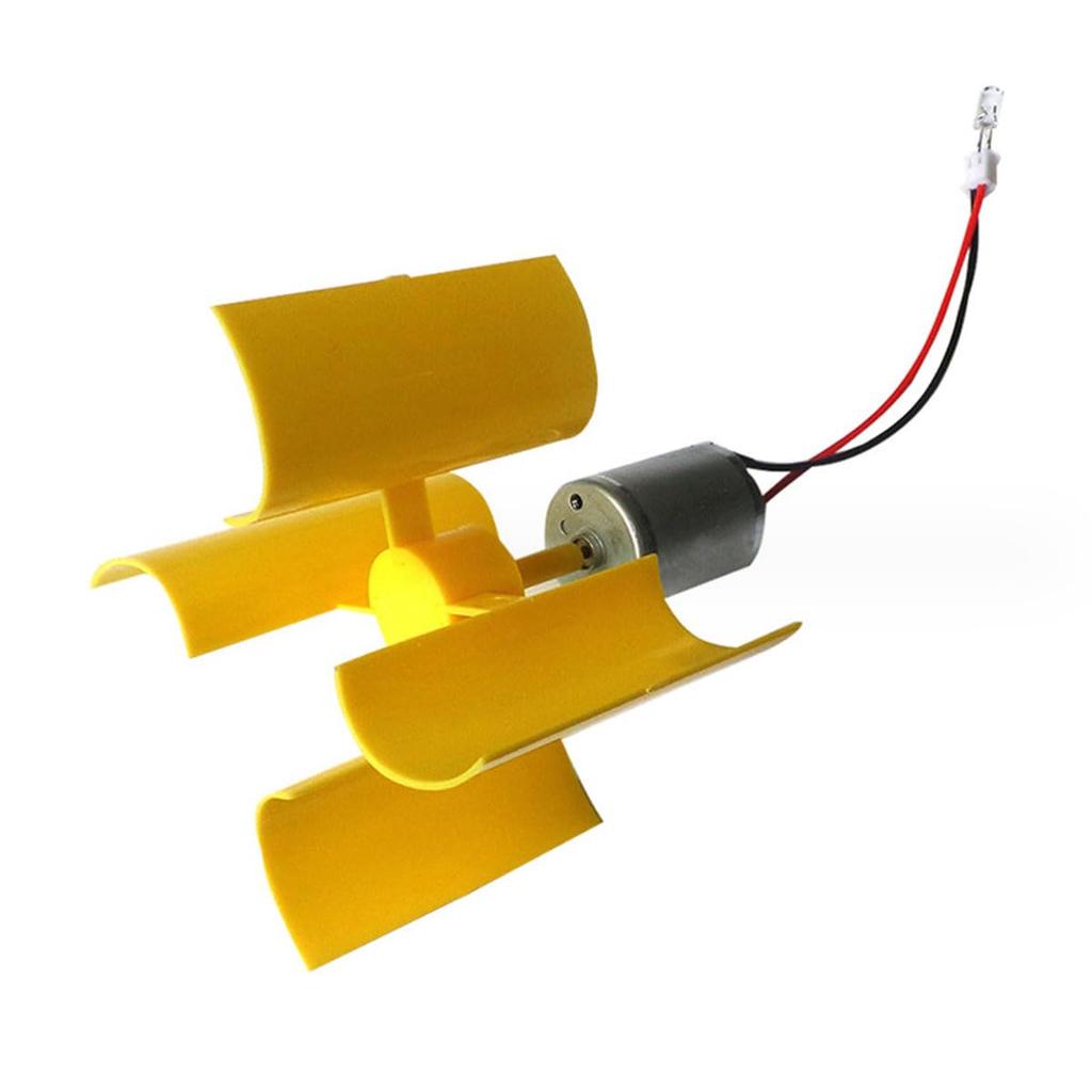 ENN LLC Vertikální větrný generátor DIY sada pro učení a experimentování Mikro motor Lopatky Malý motor Větrná energie Vědecký model Ručně vyrobený Větrný