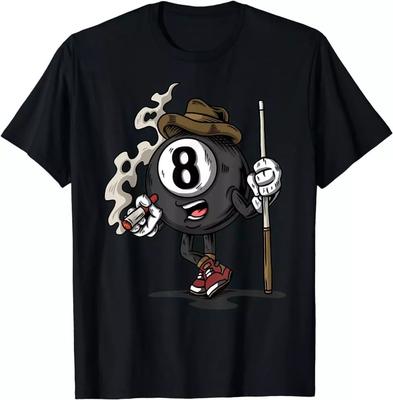 T-shirt Drôle 8 Boules Billard Joueur de Billard Huit Boules Billiards S-5XL T-shirt Unisexe