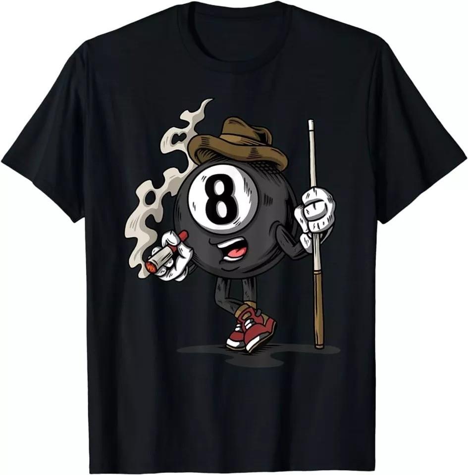 Funny 8 Ball Billiard Pool Player Eight Ball Billiards T-Shirt S-5XL Unisex T-Shirt