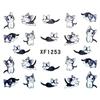 Katzenmuster Cartoon Aufkleber Nail Art Wasserabziehbilder Transferaufkleber Ganzes Blatt Maniküre Dekoration Mädchen Mode Nägel Werkzeuge