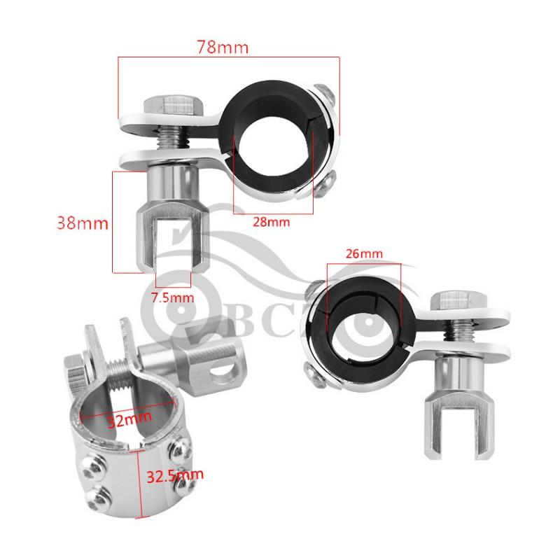 Universal Chrome Motorcycle Foot Pegs Rest Footrest Harley Cruiser Bobber Chopper Custom Bikes
