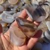 Irregular Shape Natural Ocean Agate Chalcedony Rough Stone Healing Crystal Dendritic Quartz Pendant
