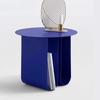 Minimalistischer runder Eisen-Kaffeetisch Blaue Sofaseite Mehrzweck Schlafzimmer Nachttisch Eckschrank Langlebige Kreative Möbel