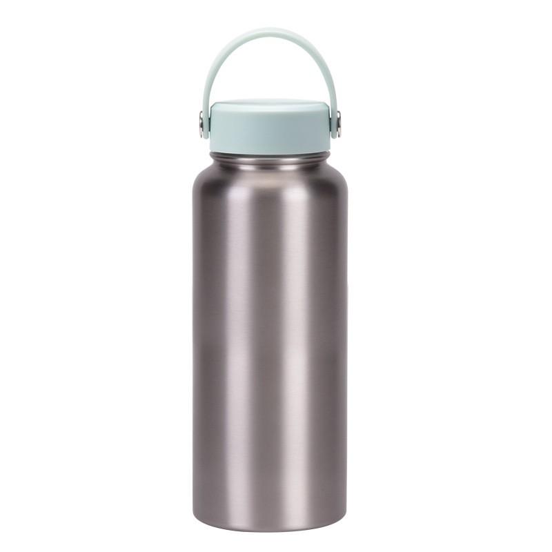 1L Stainless Steel Vacuum Insulated Water Bottle With Wide Mouth Portable Outdoor Sports Travel