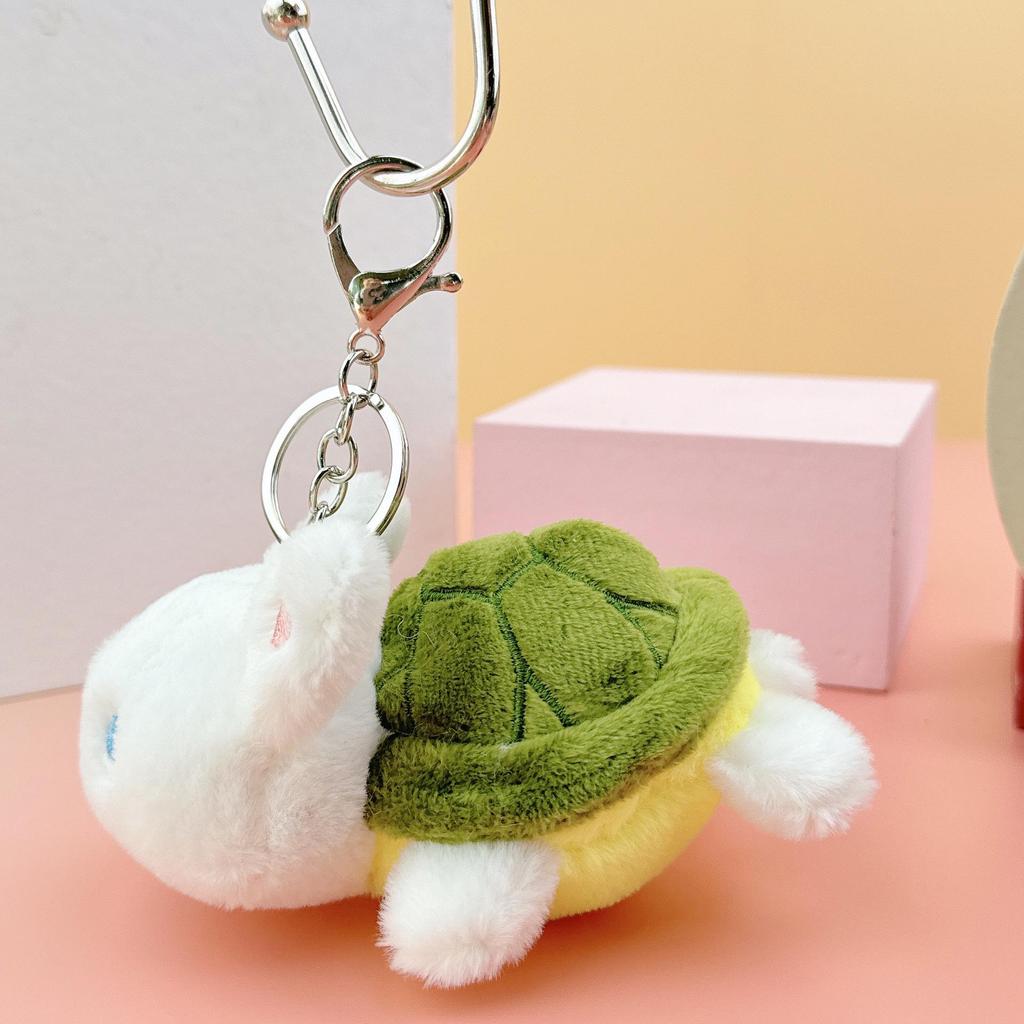 Niedliche Cartoon Schildkröte Hase Plüsch Schlüsselanhänger Anhänger Puppe