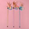 Cat Toy Caterpillar Cat Teaser Colorful Rod Teaser Wand Cat Interactive Toy Funny Feather Pet Cat Supplies Cat Accessory