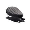 JPMODAO Motorcycle Seat Rich Choice Black Leather Solo Seat with Spring Bracket Kit for Sportster XL1200 883 48 Chopper Bobber Custom Cover, (Vertical