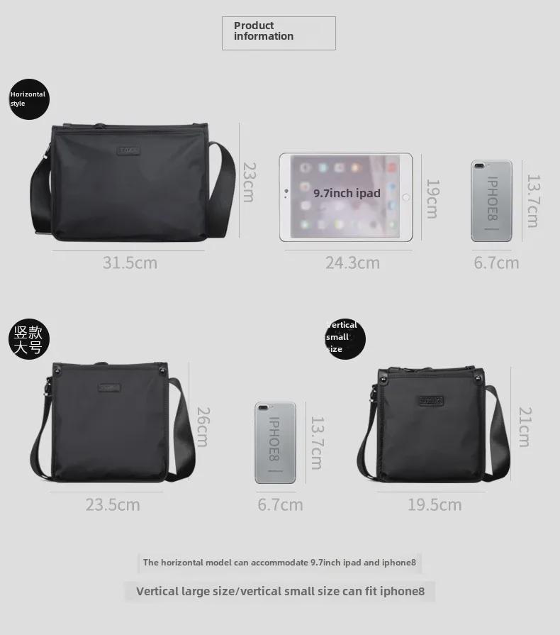 Geantă de umăr impermeabilă pentru bărbați Baojiaxi din pânză Oxford - Rucsac casual și geantă messenger