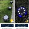 Colorful 12LED Solar Power Disk Light Outdoor Garden Solar Underground Light Deck Light Buried Solar Led Lamp Garden Decor