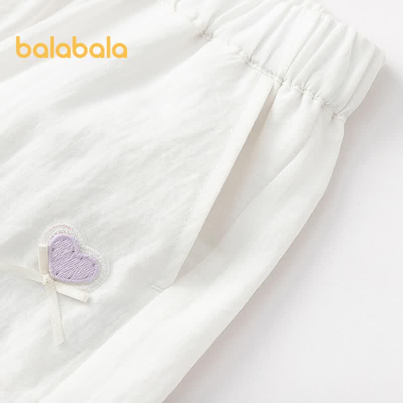Balabala Girls' Summer Pleated Knee Umbrella Pants