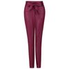 Dame Faux Skinnbukser Høy Midje Slim Leggings Jeggings Skinny Bukser med Belte