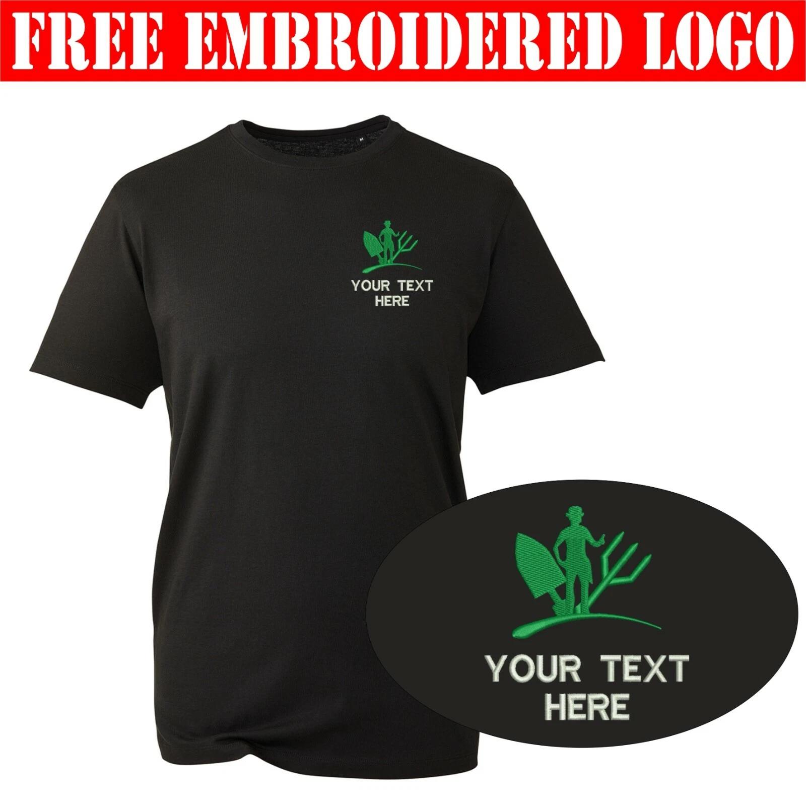 Personalised Embroidered Your Text Gardener Service T-Shirt, Workwear Farmer Top S