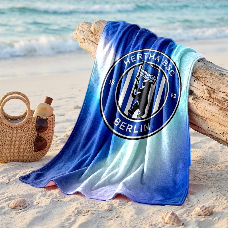 Hertha bsc FC Stampa Microfibra Asciugamano da Spiaggia Asciugatura Rapida Assorbente Grande Asciugamano per Spiaggia Nuoto Viaggio