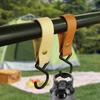 1/5pcs Outdoor Camping Hooks  Leather Hanging Hooks S-Shaped Rack Portable Camping Hangers Home Kitchen Storage Supplies