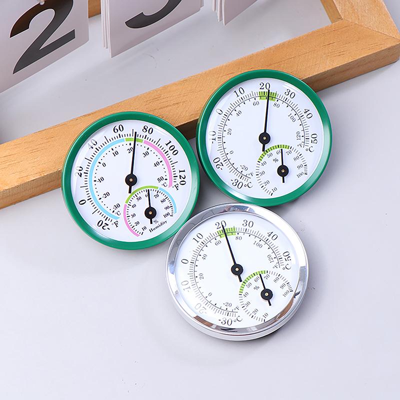 2 In 1 Aluminum Alloy Thermometer Hygrometer Wall-Mounted Thermometer For Home Office Temperature Humidity Meter