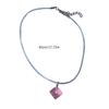 Resin Square Dices Pendant Necklace Party Jewelry Fashion Statement Choker Fashion Simple Adjustable Collar Necklace