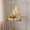 Bird Toy Chewing Christmas Tree Shaped Chewing Bird Playground Interactive Wooden Climbing Perch Enrichment For Cage Inside