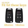 For Chevrolet Cruze Impala Camaro Garna Equinox Volt Yakista AVEO Impala GMC Terrain TPU Flip Car Key Fob Case Cover Keychain