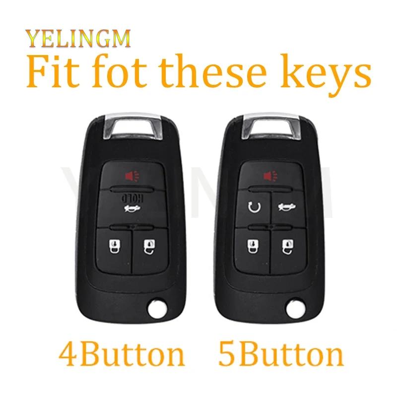 For Chevrolet Cruze Impala Camaro Garna Equinox Volt Yakista AVEO Impala GMC Terrain TPU Flip Car Key Fob Case Cover Keychain
