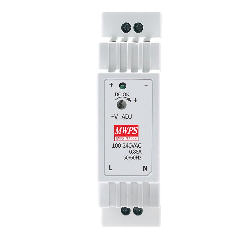 Compact 15W 24V 0.63A DIN Rail Switching Power Supply for LED Strips, 5V/12V Options