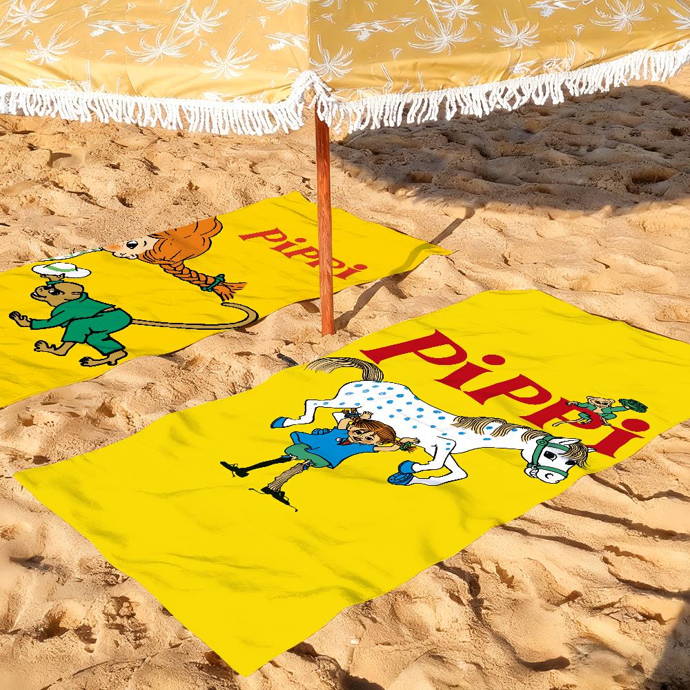 Divertente P-Pippi Calzelunghe Asciugamano Carino Morbido Piscina Regalo Per Viaggio Palestra Doccia Campeggio Asciugatura Rapida Sportivo Grandi Asciugamani da Spiaggia